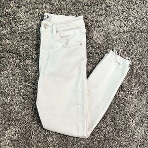 AGOLDE SOPHIE HIGH RISE WHITE JEANS CLASSIC DENIM